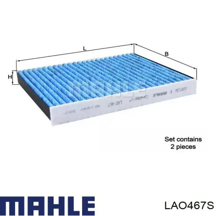 Filtro de salão Mahle Original LAO467S preço, a partir de 35,13 USD
