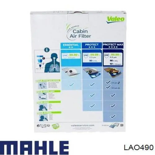 Filtro de salão Mahle Original LAO490 preço, a partir de 13,80 USD
