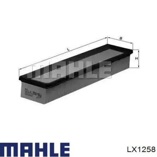 Filtro de ar Mahle Original LX1258 preço, a partir de 8,15 USD