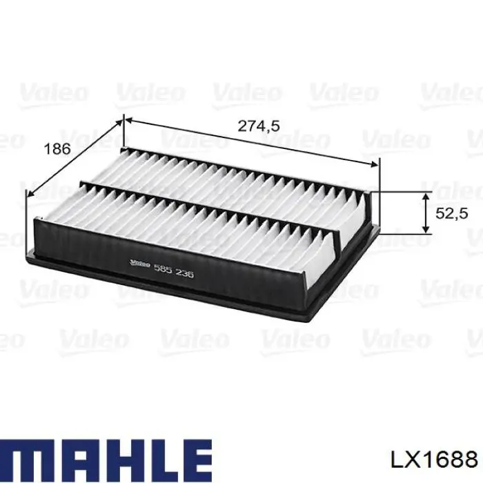 Compre LX1688 Mahle Original Filtro de ar