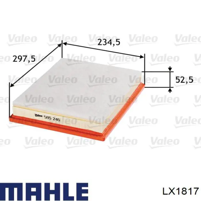 Compre LX1817 Mahle Original Filtro de ar