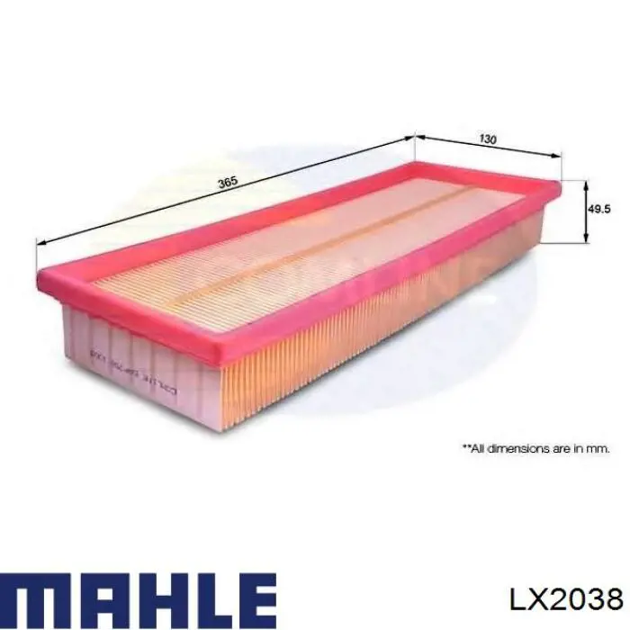 Filtro de ar Mahle Original LX2038 preço, a partir de 15,81 USD