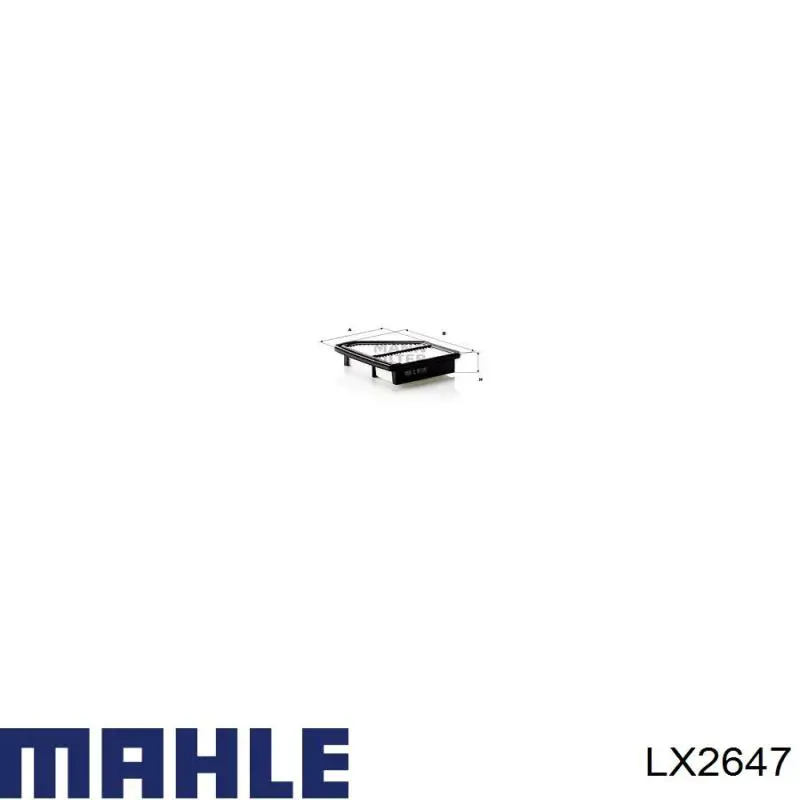 Filtro de ar Mahle Original LX2647 preço, a partir de 15,90 USD