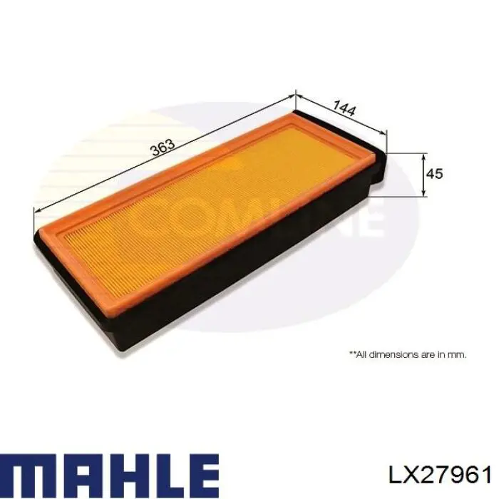 Filtro de ar Mahle Original LX27961 preço, a partir de 34,79 USD