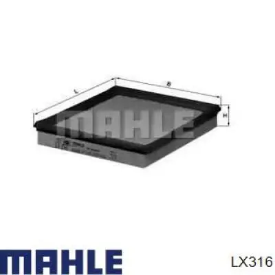 Filtro de ar Mahle Original LX316 preço, a partir de 11,53 USD