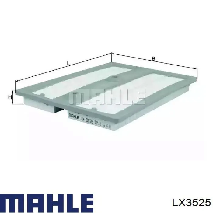 LX3525 Mahle Original Filtro de ar