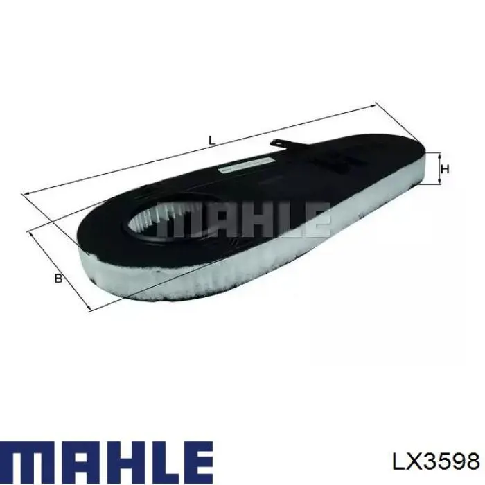 LX3598 Mahle Original Filtro de ar