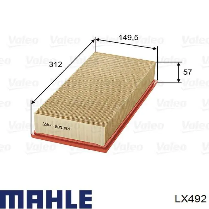 Compre LX492 Mahle Original Filtro de ar