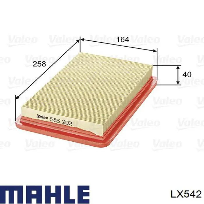 Compre LX542 Mahle Original Filtro de ar