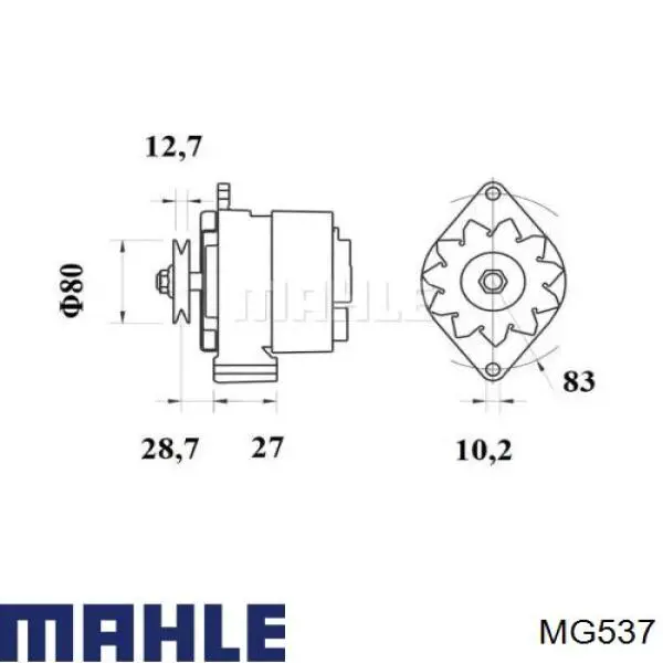 Gerador MG537 Mahle Original