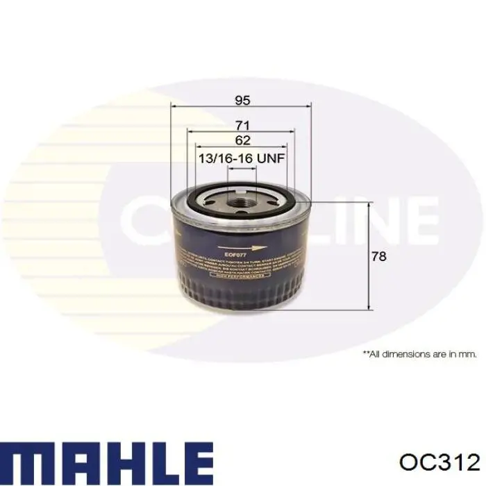 Compre OC312 Mahle Original Filtro de óleo