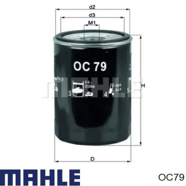 Filtro de óleo Mahle Original OC79 preço, a partir de 6,52 USD