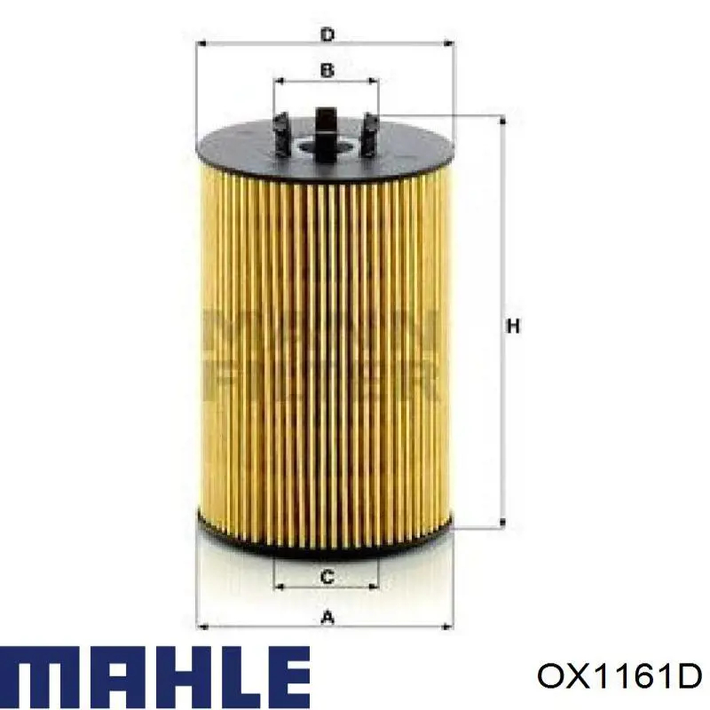 OX1161D Mahle Original Filtro de óleo