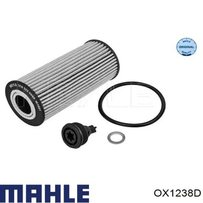 Filtro de óleo Mahle Original OX1238D preço, a partir de 12,40 USD