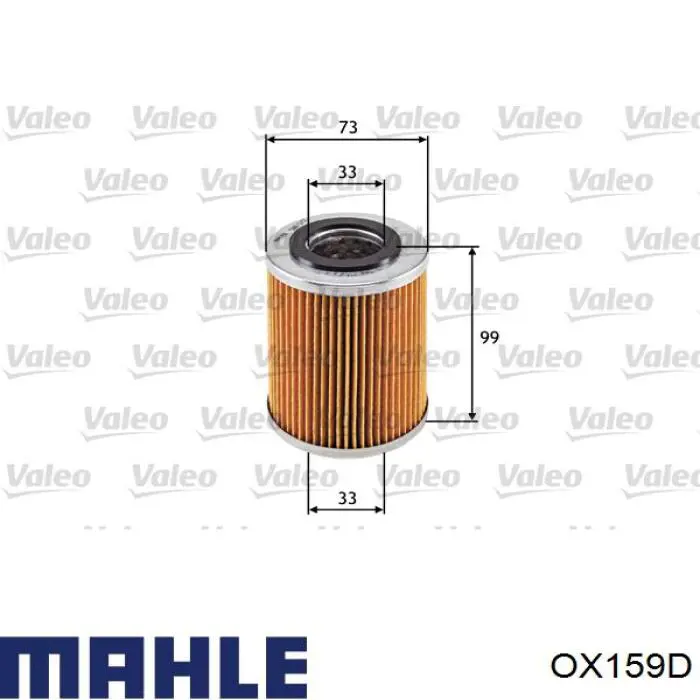Filtro de óleo Mahle Original OX159D preço, a partir de 9,66 USD