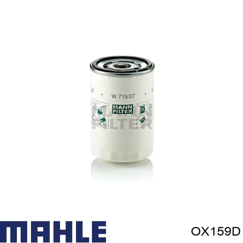Filtro de óleo OX159D Mahle Original