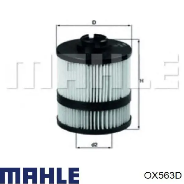 Filtro de óleo Mahle Original OX563D preço, a partir de 18,78 USD