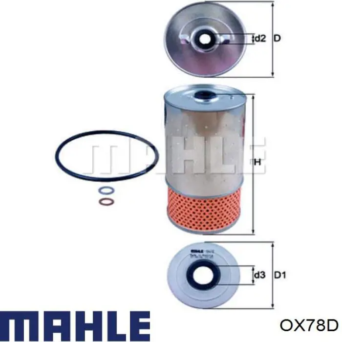 Filtro de óleo Mahle Original OX78D preço, a partir de 9,99 USD