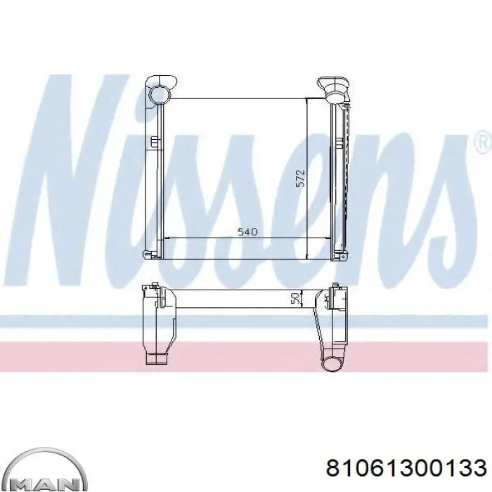 81061300133 MAN Radiador de intercooler