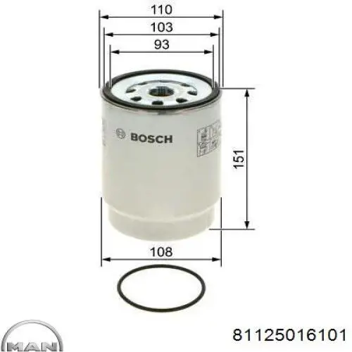 Filtro de combustível MAN 81125016101 preço, a partir de 37,99 USD