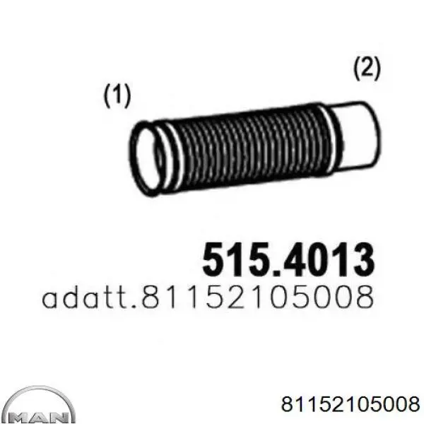 81152105008 MAN Ondulação do silenciador