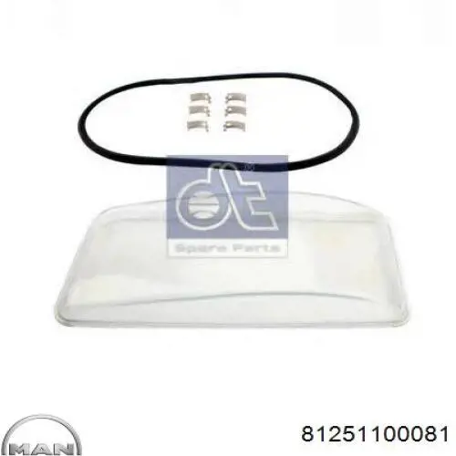 Vidro da luz direita 81251100081 MAN