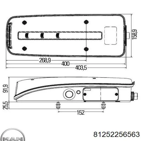 81252256563 MAN Lanterna traseira esquerda