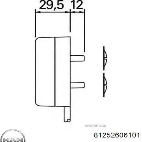 Posição lateral (furgão) MAN 81252606101