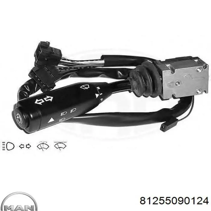 Compre 81255090124 MAN Comutador esquerdo instalado na coluna da direção