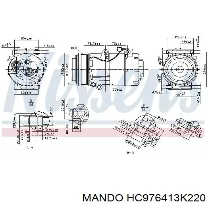 976412B700 Hyundai/Kia Acoplamento (bobina magnética) do compressor de aparelho de ar condicionado