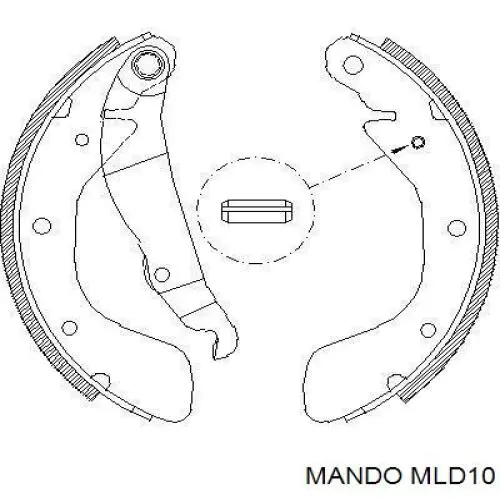 Sapatas do freio traseiras de tambor Mando MLD10 preço, a partir de 32,33 USD