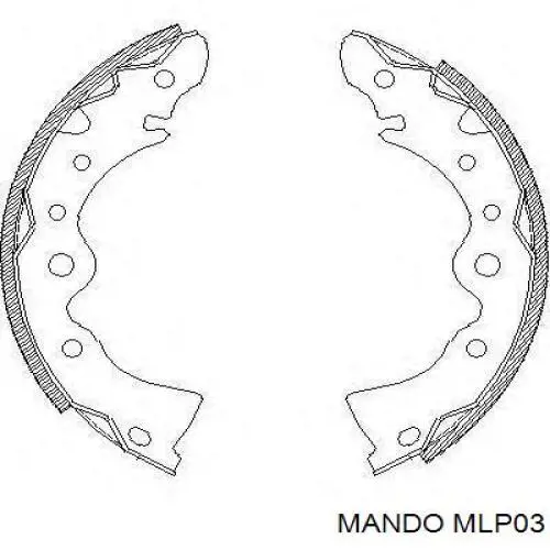 MLP03 Mando Sapatas do freio traseiras de tambor