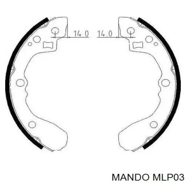 Sapatas do freio traseiras de tambor Mando MLP03 preço, a partir de 27,70 USD