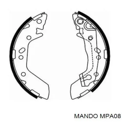 MPA08 Mando Sapatas do freio traseiras de disco