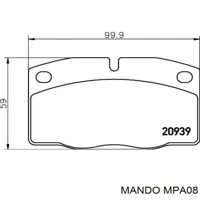 Sapatas do freio traseiras de disco Mando MPA08 preço, a partir de 28,78 USD