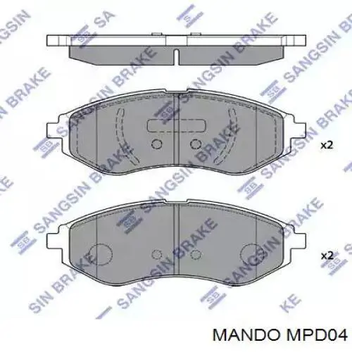Compre MPD04 Mando Sapatas do freio dianteiras de disco