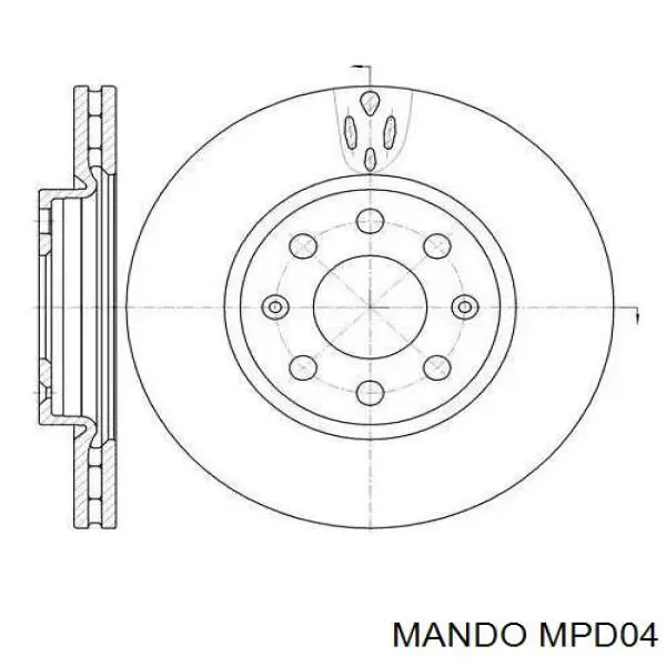 MPD04 Mando Sapatas do freio dianteiras de disco