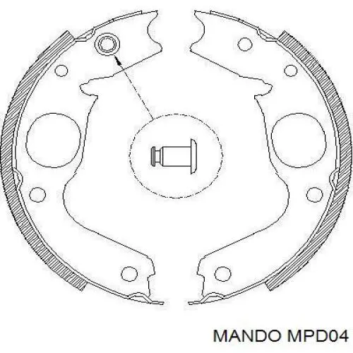 Sapatas do freio dianteiras de disco MPD04 Mando