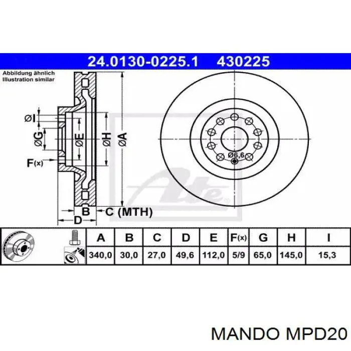Compre MPD20 Mando Sapatas do freio dianteiras de disco