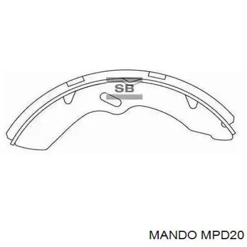 MPD20 Mando Sapatas do freio dianteiras de disco