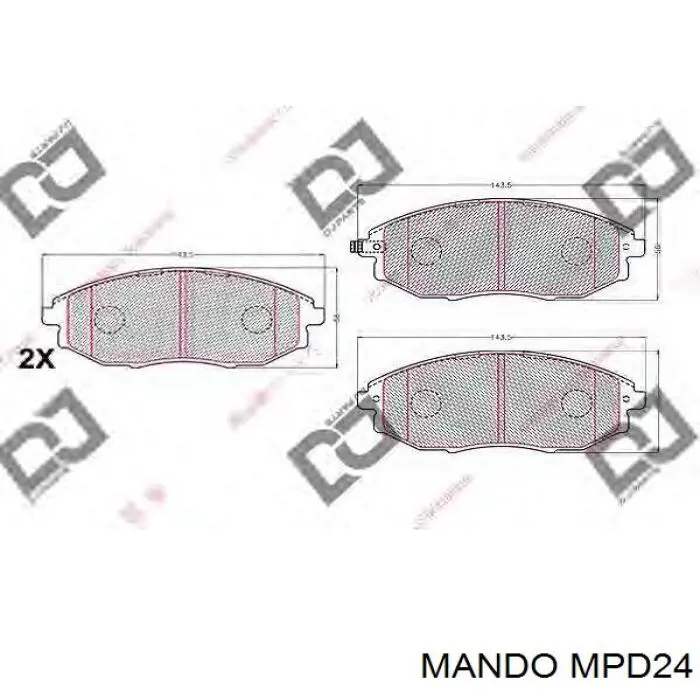 Compre MPD24 Mando Sapatas do freio dianteiras de disco