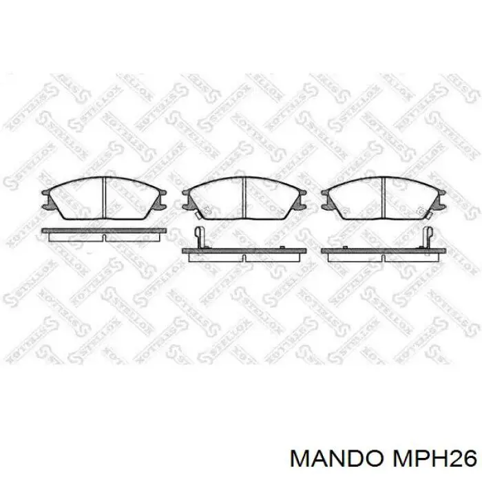 Sapatas do freio dianteiras de disco MPH26 Mando