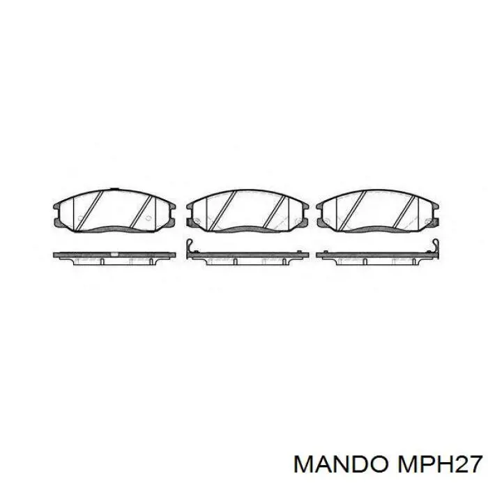 MPH27 Mando Sapatas do freio dianteiras de disco