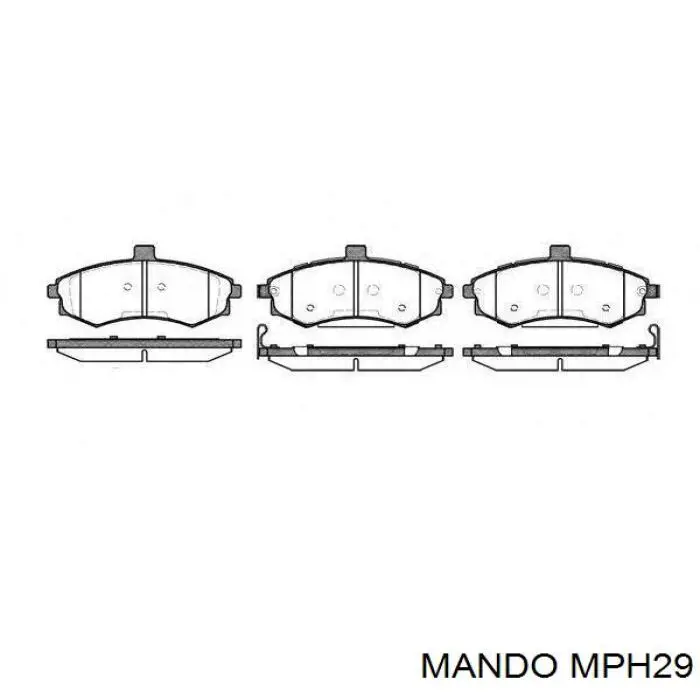 MPH29 Mando Sapatas do freio dianteiras de disco
