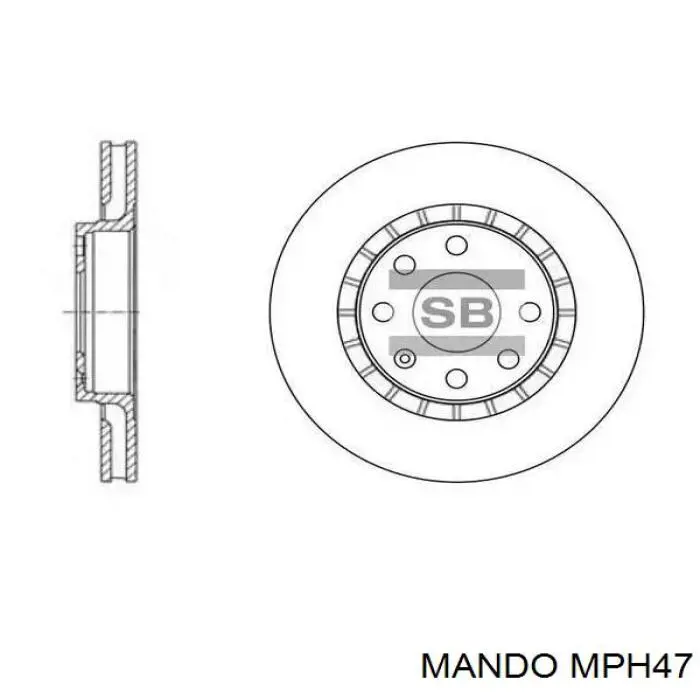 MPH47 Mando Sapatas do freio dianteiras de disco