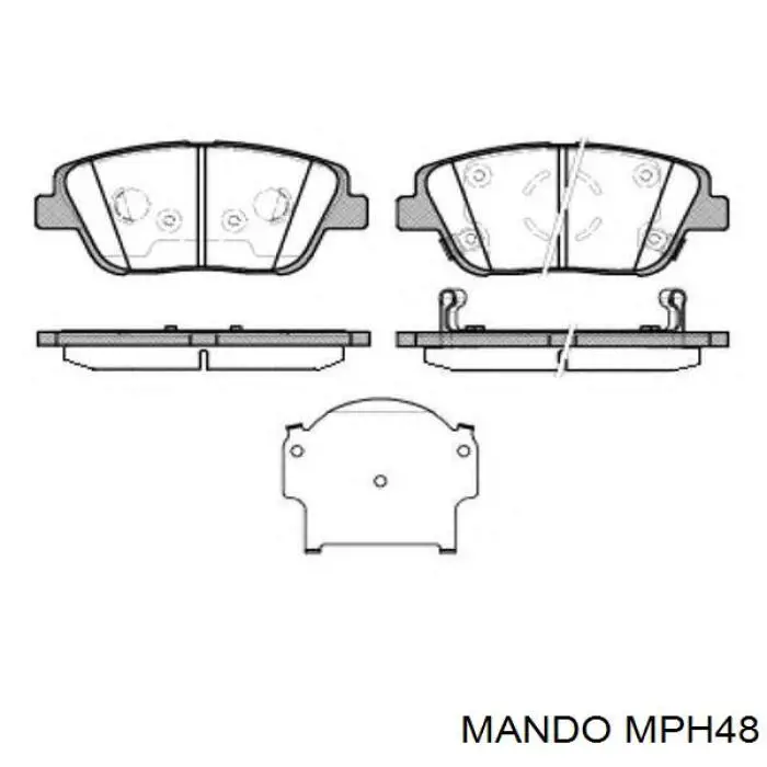 Sapatas do freio dianteiras de disco Mando MPH48 preço, a partir de 31,06 USD