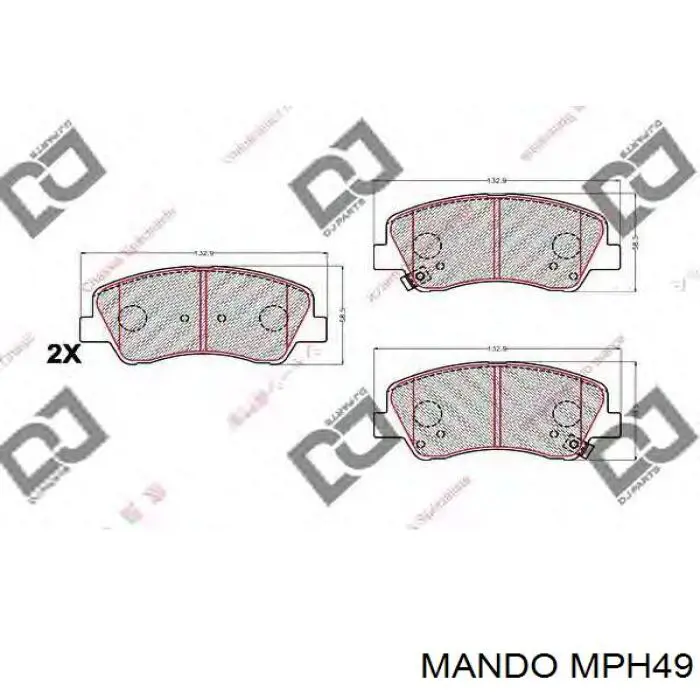 Compre MPH49 Mando Sapatas do freio dianteiras de disco