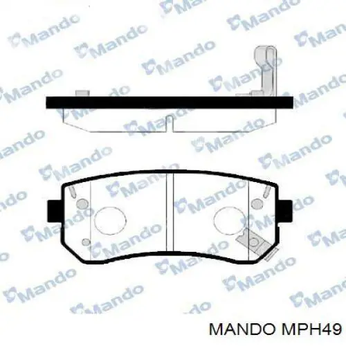 MPH49 Mando Sapatas do freio dianteiras de disco