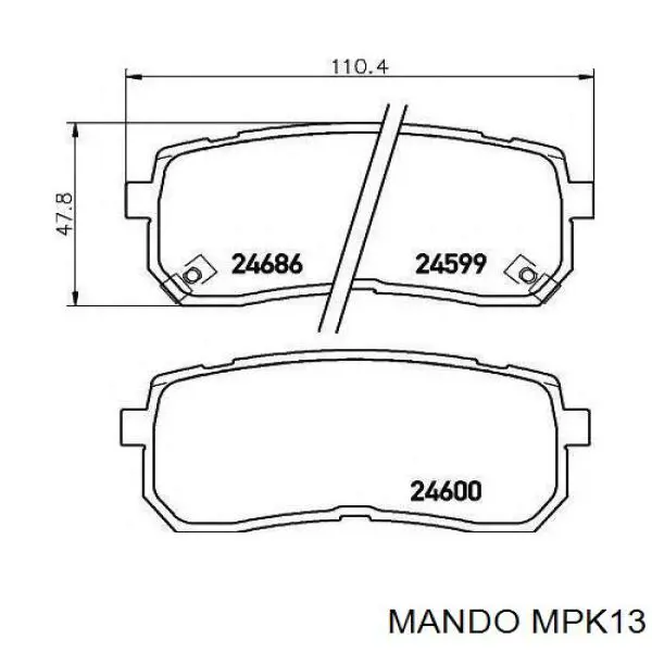 Compre MPK13 Mando Sapatas do freio dianteiras de disco