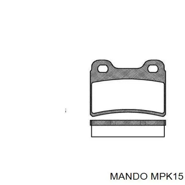 Sapatas do freio traseiras de disco Mando MPK15 preço, a partir de 26,23 USD